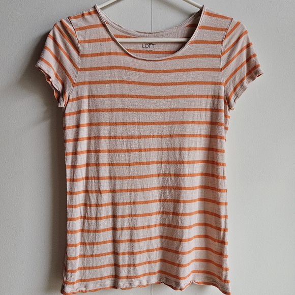 Loft Striped Short-Sleeve Tee in Women's S - Picture 1 of 10